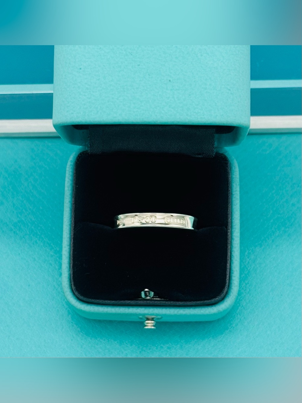 Tiffany & Co SS 1837 Narrow Band Ring Size 9 EUC